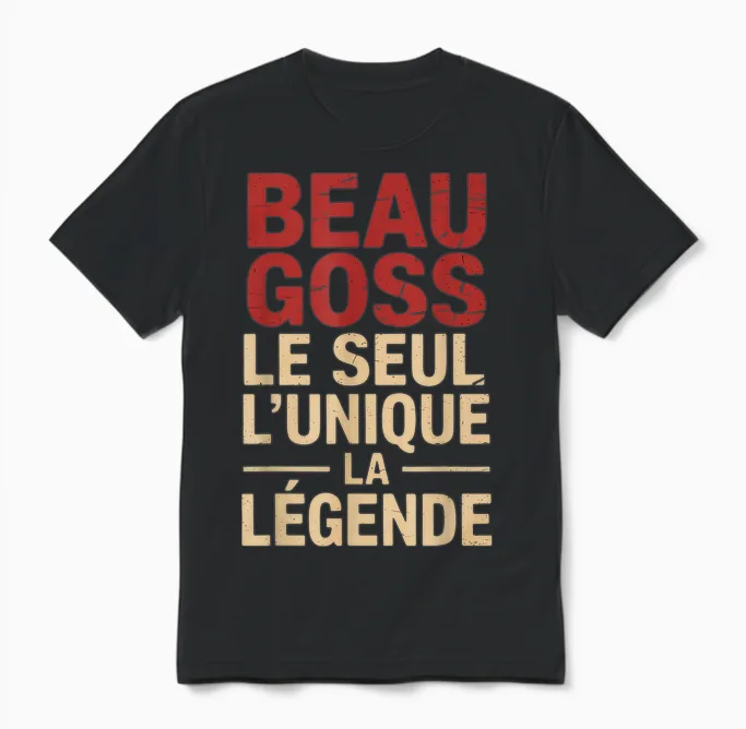 Beau Goss Man Funny Funny Gift Idea Funny Unisex T-Shirt in Black
