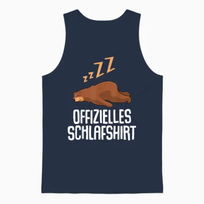 Offizielles Schlafshirt Herren Bär Bären Lustig Geschenk Fun Unisex Tank Top - Navy