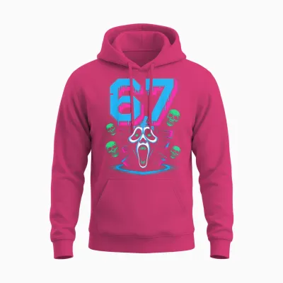 67 Halloween Scp Horror Face Scary Costume Shirt Horror 6 7 Unisex Hoodie - Heliconia