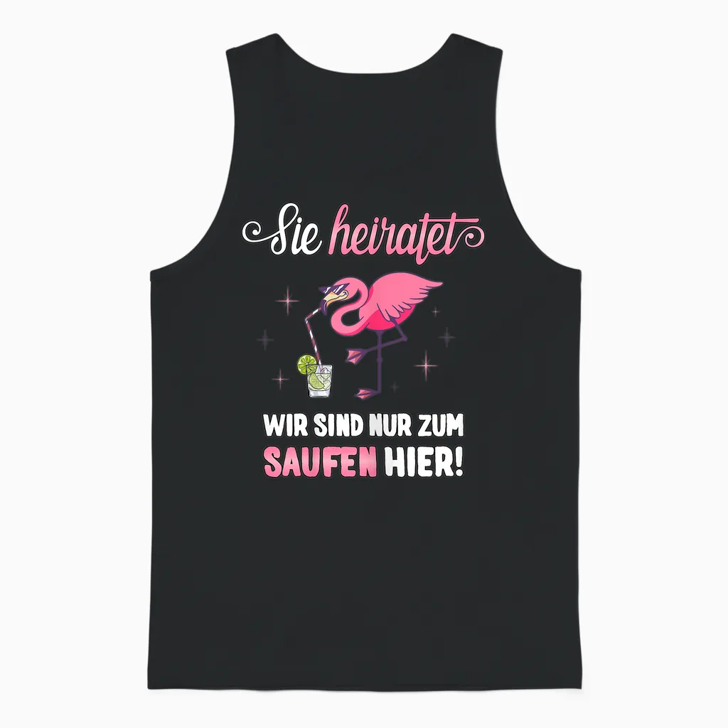 Jga T-Shirt Frauen Polterer Poltern Junggesellinnenabschied Unisex Tank Top in Black
