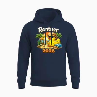 Ruhestand Pensionierung Rente 2026 Ente Rentner Unisex Hoodie - Navy