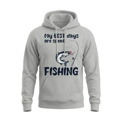 My Best Days...fishing - Fishing Design Unisex Hoodie - Ash