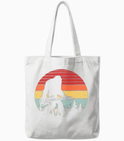 Vintage Retro Bigfoot Guitarlegend Tote Bags - White