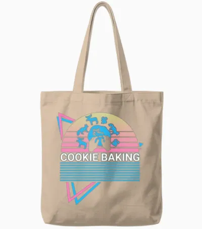 Cookie Baking Baker Retro Tote Bags - Natural