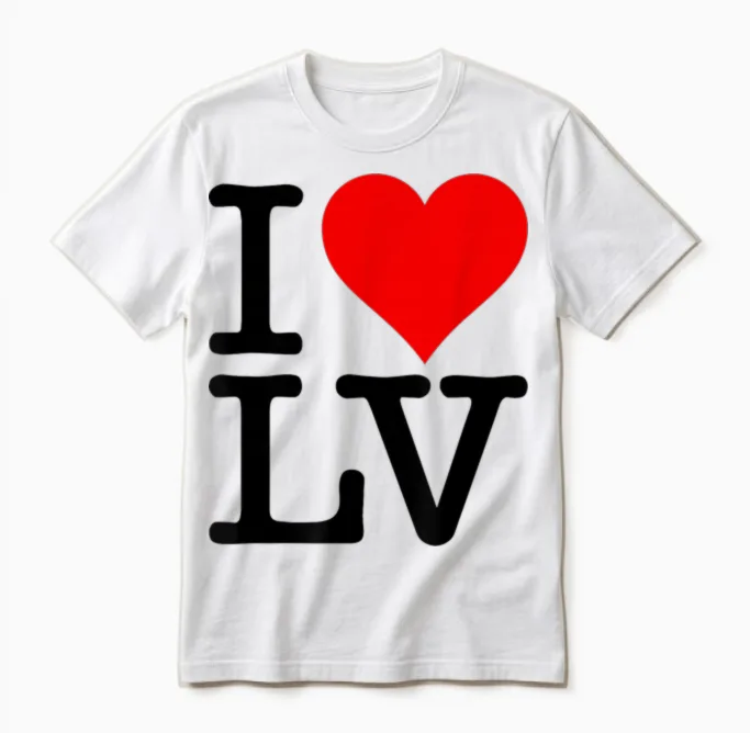 Love Heart Las Vegas Nevada Lv Unisex T-Shirt in White