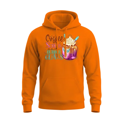 Fueled by Coffee & Compassion – Nurse Life Unisex Hoodie - Safety Orange