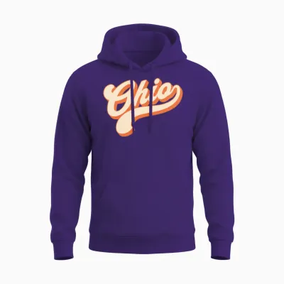 Ohio Retro Unisex Hoodie - Purple