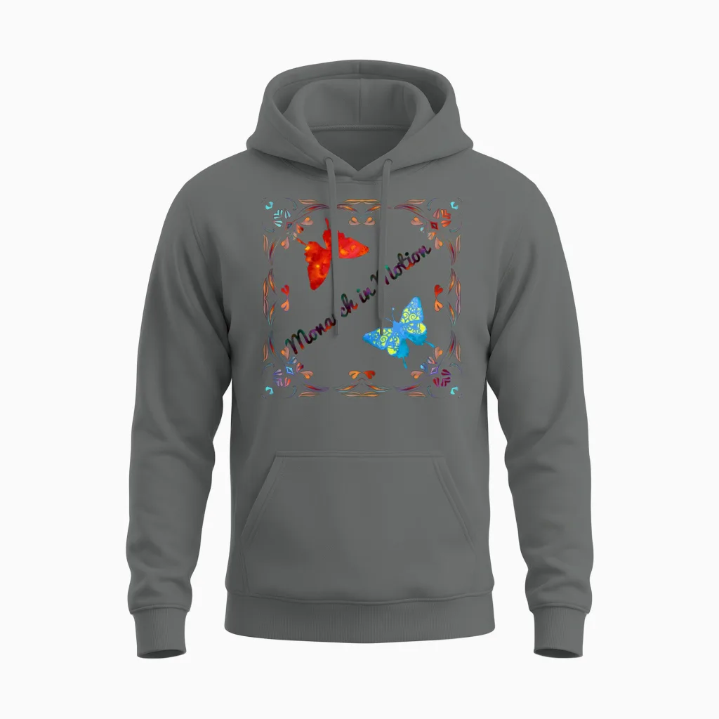 Butterfly Unisex Hoodie in Graphite Heather