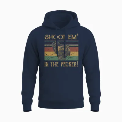 Funny Turkey Hunting Unisex Hoodie - Navy