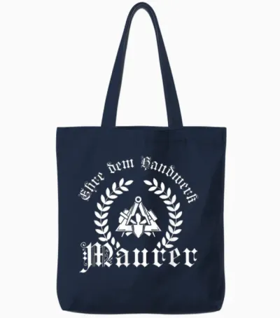 Ehre Dem Handwerk - Maurer ährenkranz Mit Zunftzeichen Tote Bags - Navy