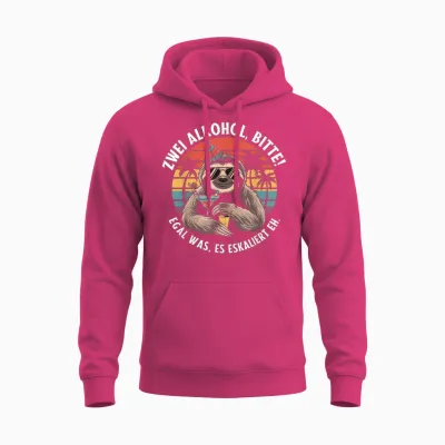 Zwei Alkohol, Bitte! Egal Was, Es Eskaliert Eh. | Lustiges Unisex Hoodie - Heliconia