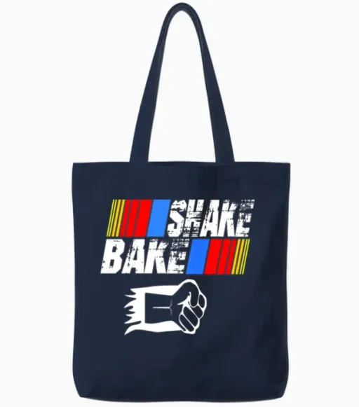 Shake and Bake Tote Bags in Navy