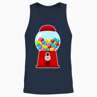 Gumball Machine Bubblegum Unisex Tank Top - Navy