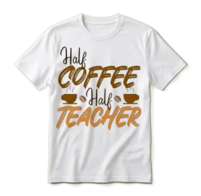 Funny Teacher,cool Teacher Coffee Lover Unisex T-Shirt - White