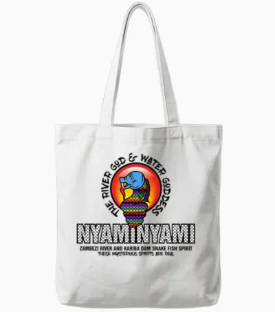 Nyaminyami Colors Sunrise Tote Bags - White
