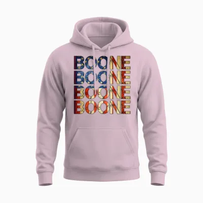 Boone Family Name I Love Boone Personalized Vintage Unisex Hoodie - Light Pink