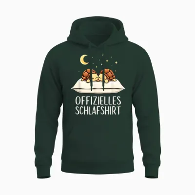 Official Sleep Shirt Turtle Tortoise T-Shirt, Black Unisex Hoodie - Forest