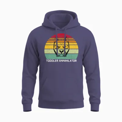 Retro Pitbull Toddler Annihilator Unisex Hoodie - Heather Sport Dark Navy
