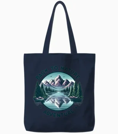 Back to Nature Adventure Tote Bags - Navy