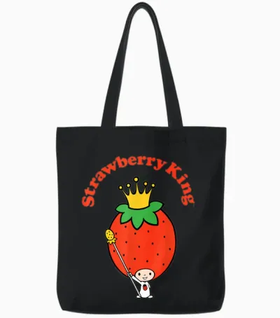 Sanrio Strawberry King Classic Tote Bags - Black