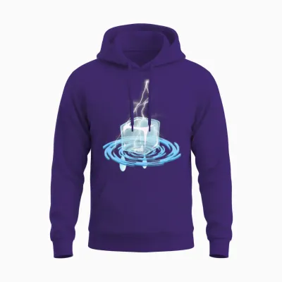 Lightning Strikes Unisex Hoodie - Purple