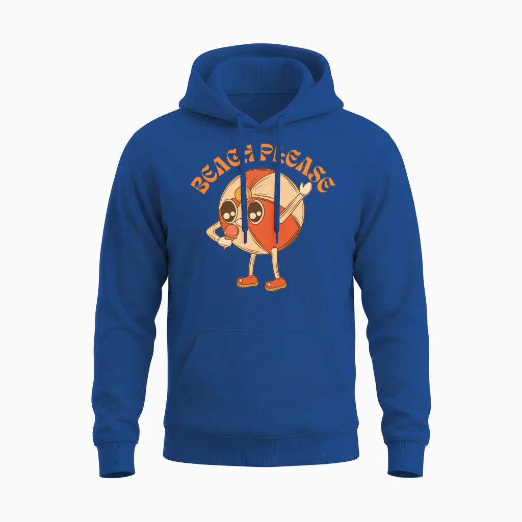 Beach Ball Bliss: Ice Cream Edition Unisex Hoodie in Royal