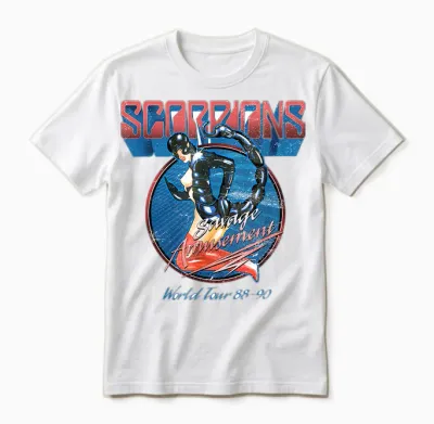 Offizielle Scorpions Savage Amusement World Tour Unisex T-Shirt - White