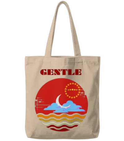 Classic Retro Sunset Tote Bags - Natural