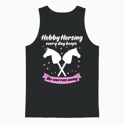 Hobby Horsing with Hobby Horse Unisex Tank Top - Black