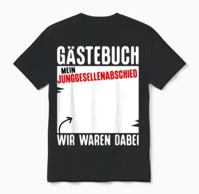 Jga Bräutigam Kostüm Gästebuch Junggesellenabschied Männer Unisex T-Shirt - Black