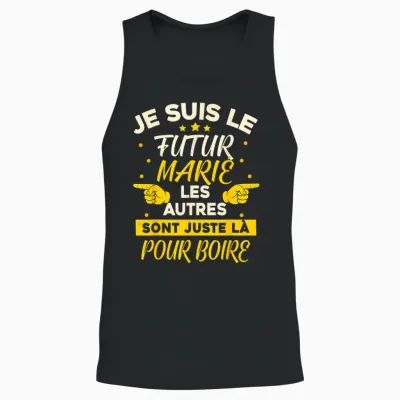 Future Groom Evg Alcohol Party with Friends Gift Evg Wedding T-Shirt, Black, S Unisex Tank Top - Black