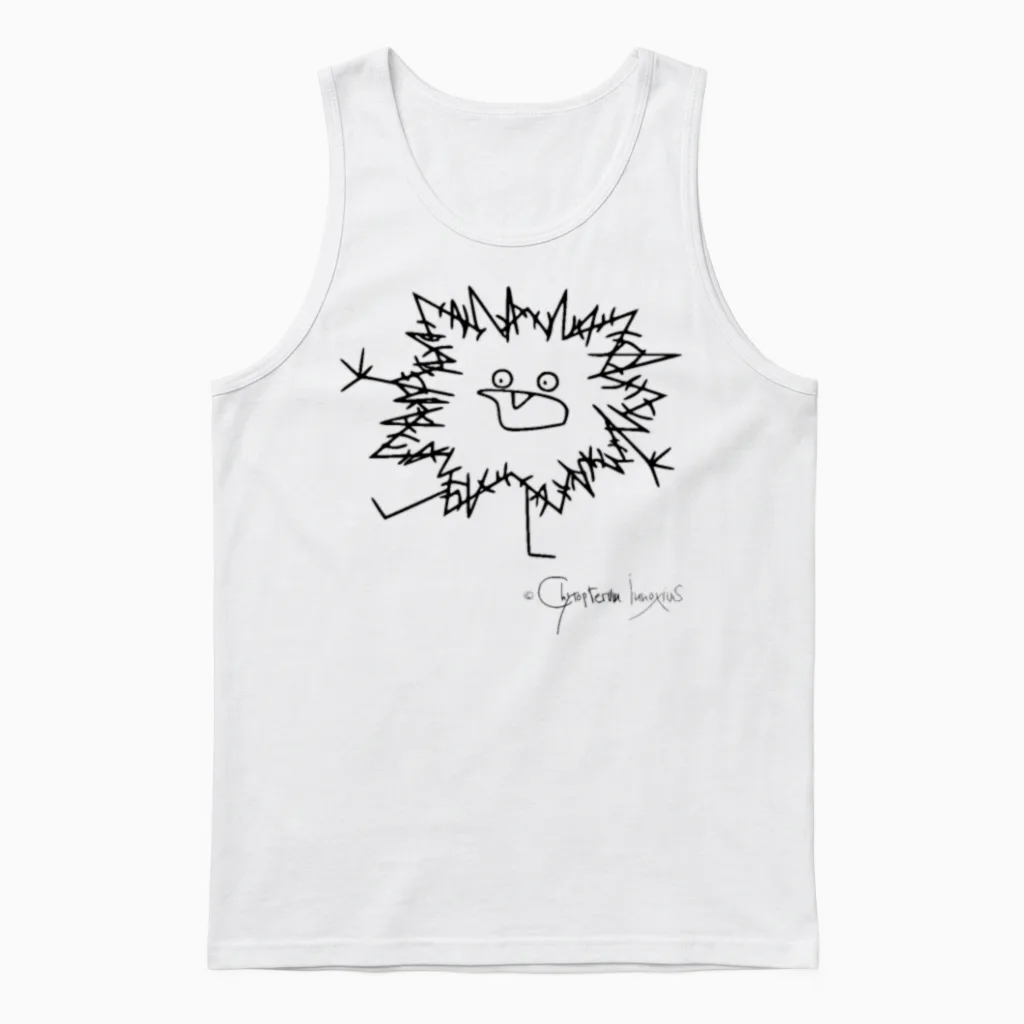 Woolly Beastie Freaks Out - Bestiolus Cerritus Unisex Tank Top in White