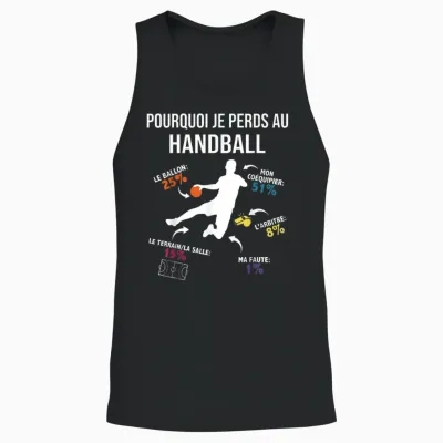 Why I Lose at Hand Handball Player Funny Handball Unisex Tank Top - Black