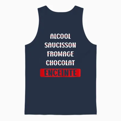 Humour Sausage Food Humour Mom Announcement Pregnancy Unisex Tank Top - Navy