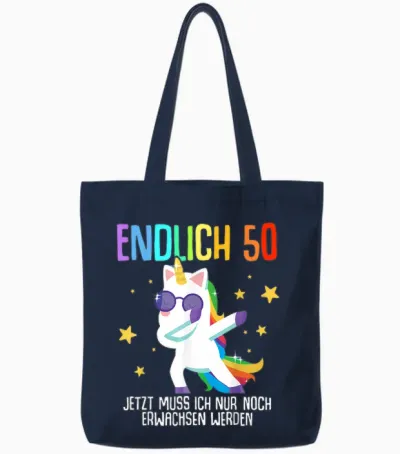 50. Geburtstag Mann Frau 50 Jahre 1976 Deko Lustig Geschenk Tote Bags - Navy