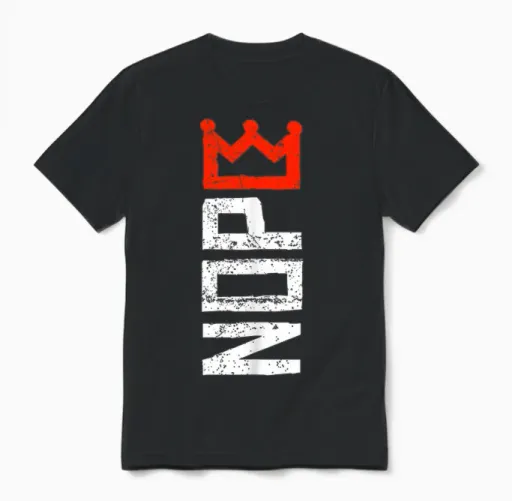 No Kings Protest Sign Vertical Unisex T-Shirt in Black