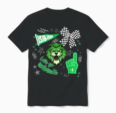 Let's Go Isibindi Retro Cheering School Spirit Unisex T-Shirt - Black