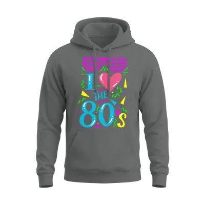 80s Retro Unisex Hoodie - Graphite Heather