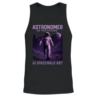 Astronomer of the Future – Ai Spacewalk Art Unisex Tank Top - Black – 2