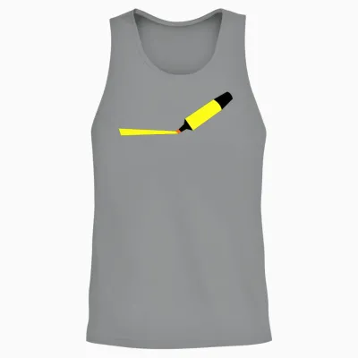A Highlighter Line Highlighting Left Student Unisex Tank Top - Sport Grey