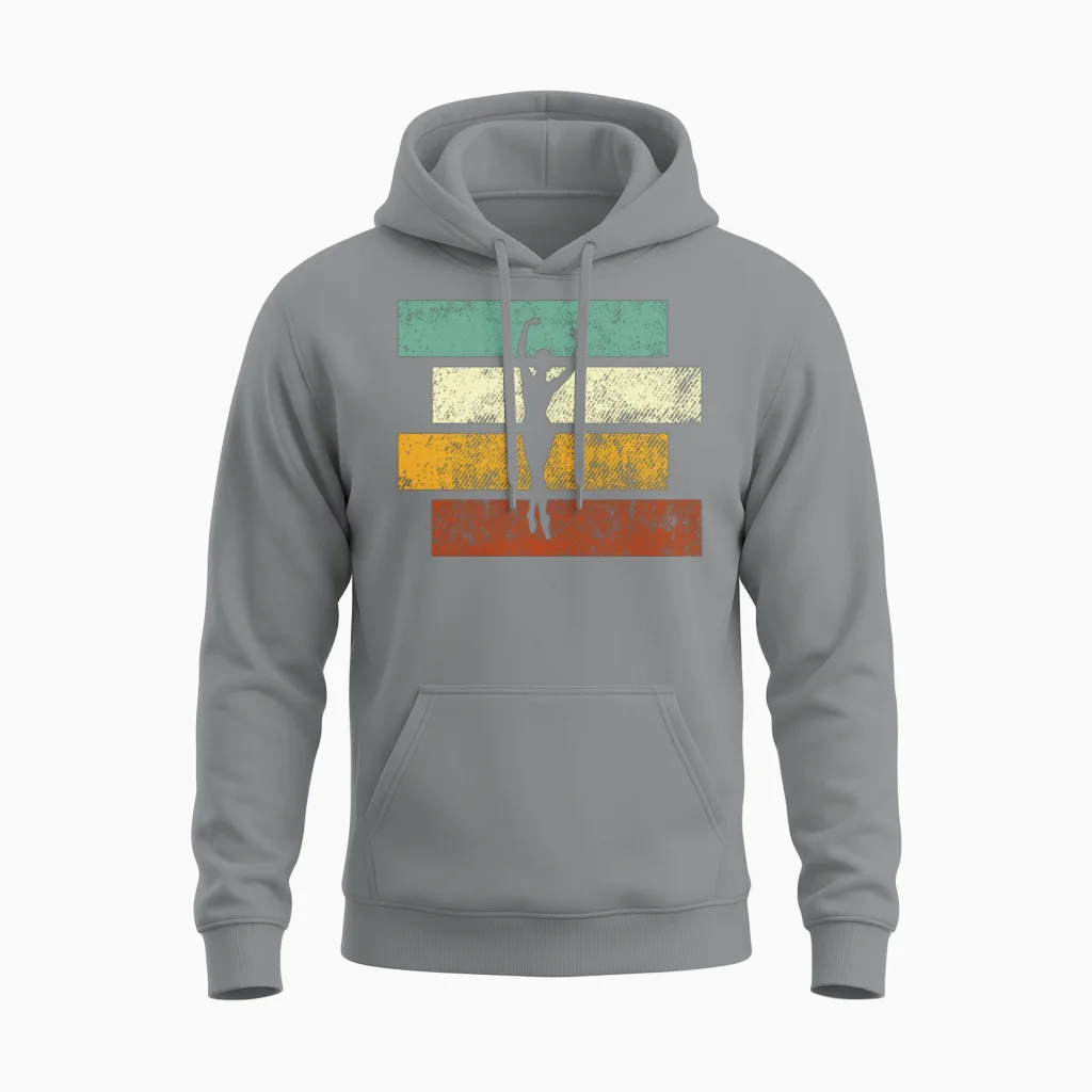 Dancing Retro Unisex Hoodie in Sport Grey