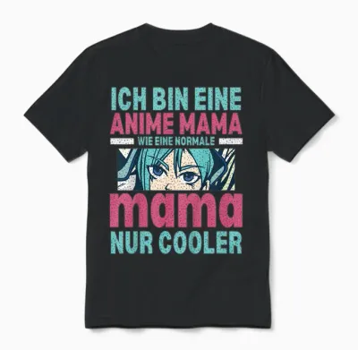 Anime Und Manga Muttertag Kawaii Anime Mama Manga Muttertag Unisex T-Shirt - Black