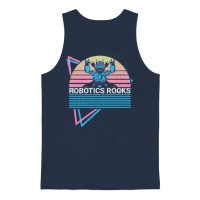 Robots Retro Unisex Tank Top - Navy – 1