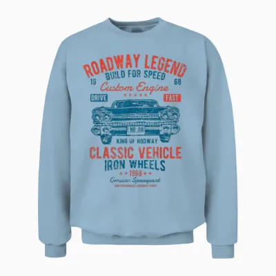 Retro Classic Car Stuff Herren Oldtimer Unisex Sweatshirt - Light Blue
