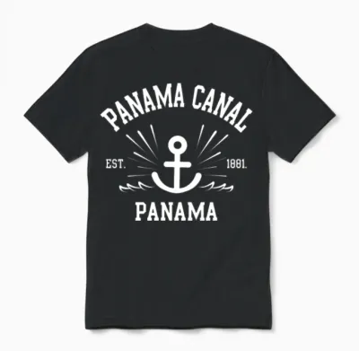 Panama Canal - Est 1881 Fun Gift Unisex T-Shirt - Black
