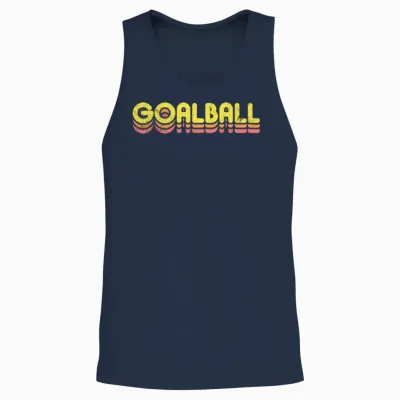 Retro Goalball Unisex Tank Top - Navy
