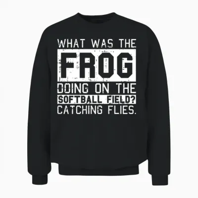 Softball Funny Unisex Sweatshirt - Black
