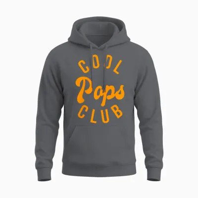 Cool Pops Club Retro Vintage Graphic Unisex Hoodie - Charcoal
