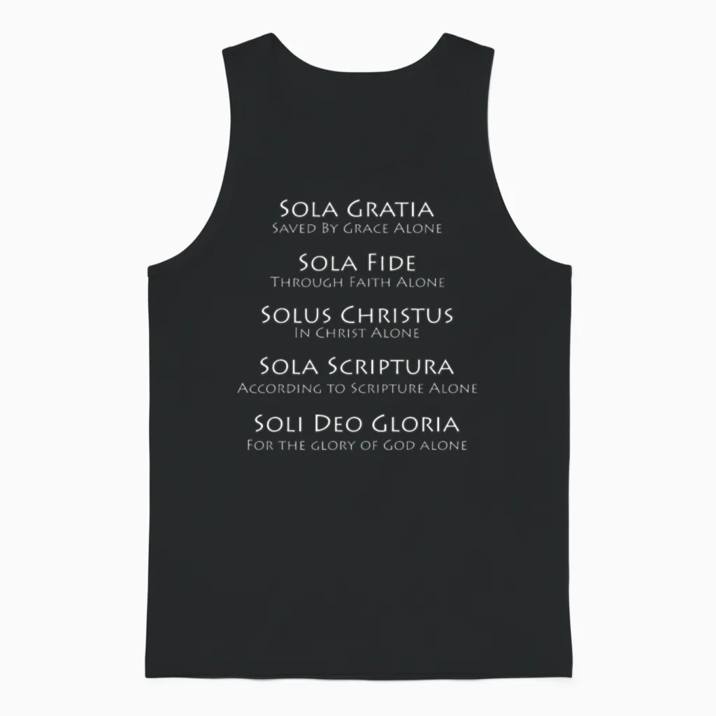 Five Solas of the Christian Faith Latin/english 2 Unisex Tank Top in Black