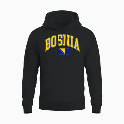 Proud Bosnia Herzegovina Cheer Country Favorite Spirit Game Unisex Hoodie - Black
